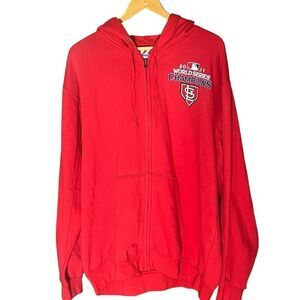 Majestic World Series Champions‎  2011 Saint Louis Cardinals Red Hoodie Sz XL